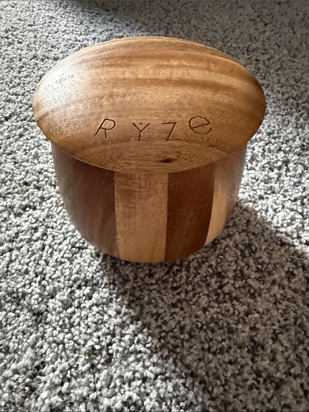 RYZE Wooden Storage Box - Natural Brown